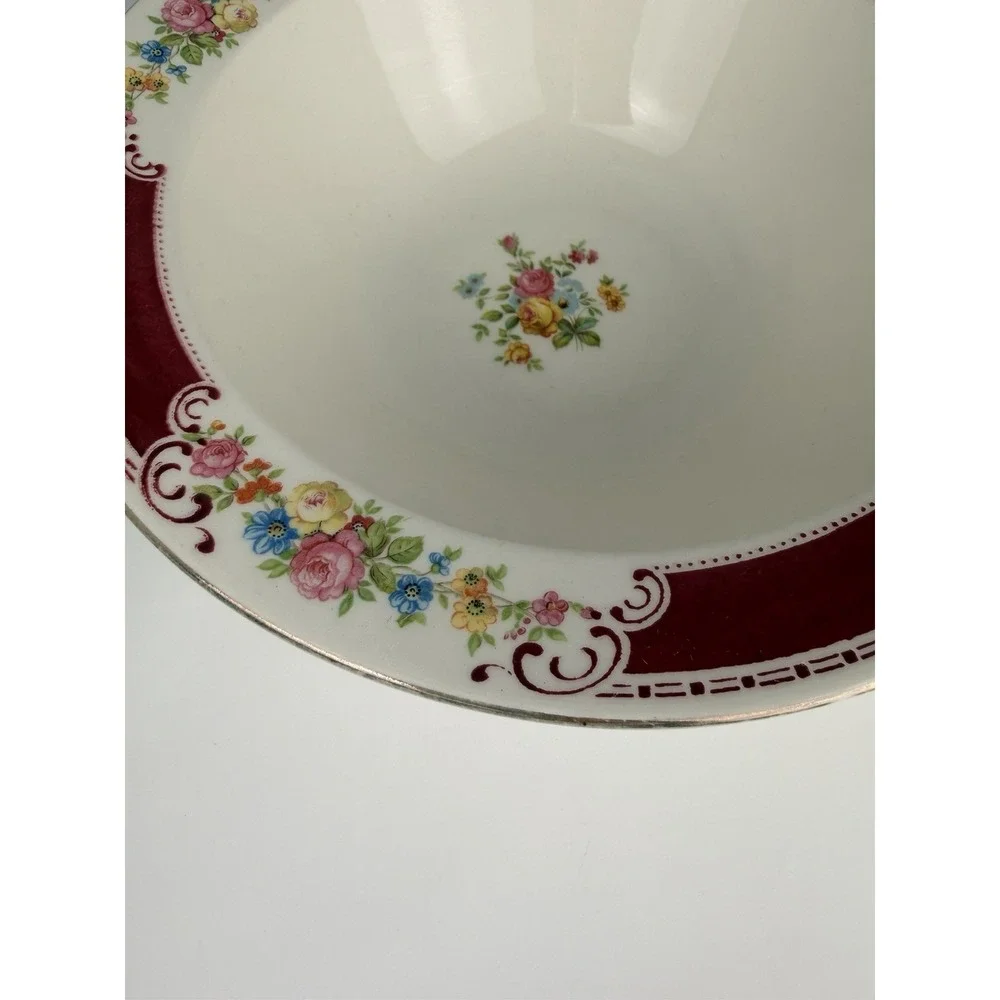 🇺🇸  Homer‎ Laughlin Majestic Brittany Floral Vegetable Bowl 9